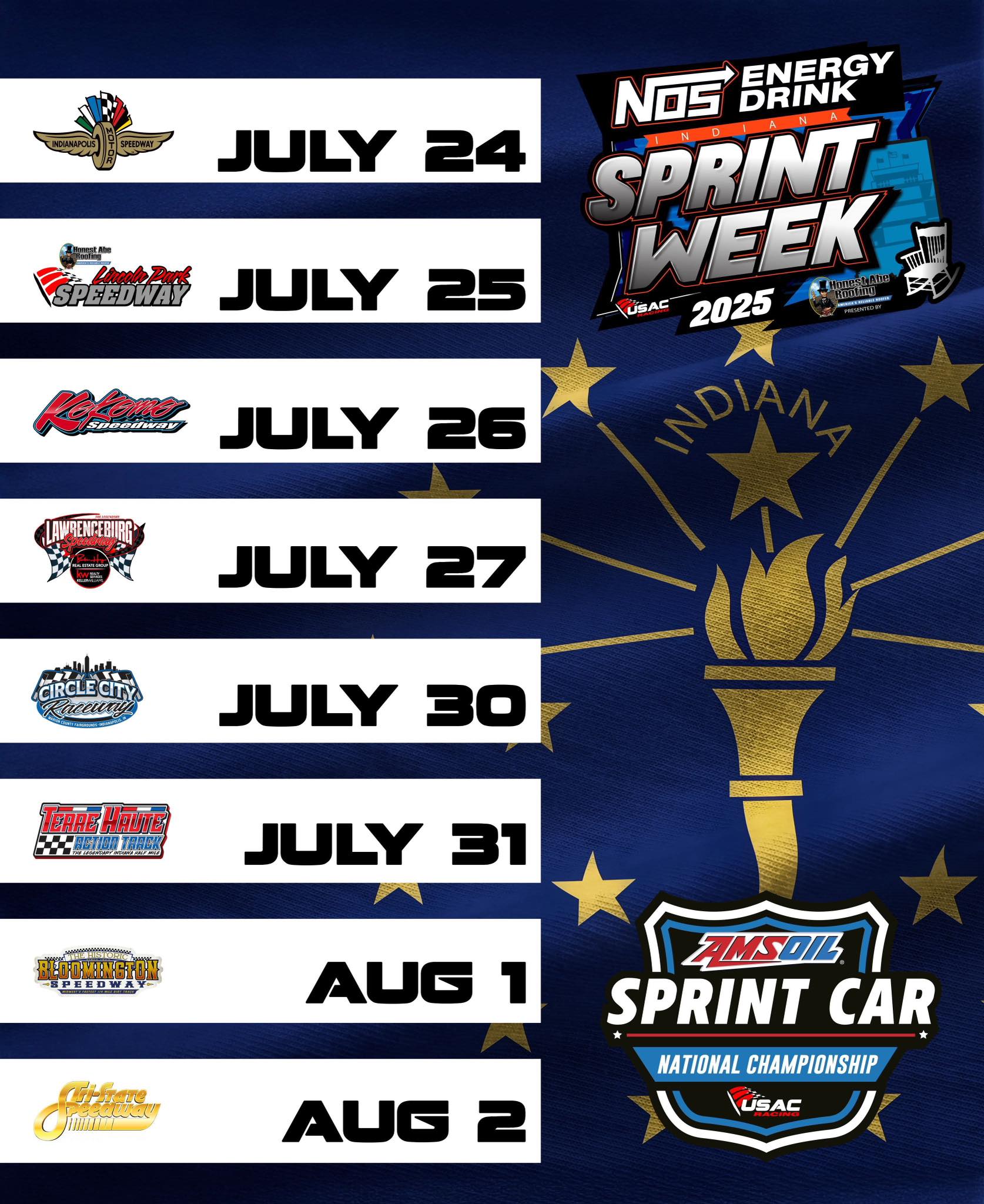 USAC - It’s “Indiana Sprint Week” week! 👊 Drivers from coast to coast ...