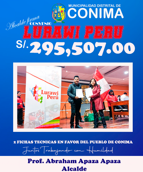 Distrito de Conima - #CONIMA #CLXIX_ANIVERSARIO Se realizò la firma de ...
