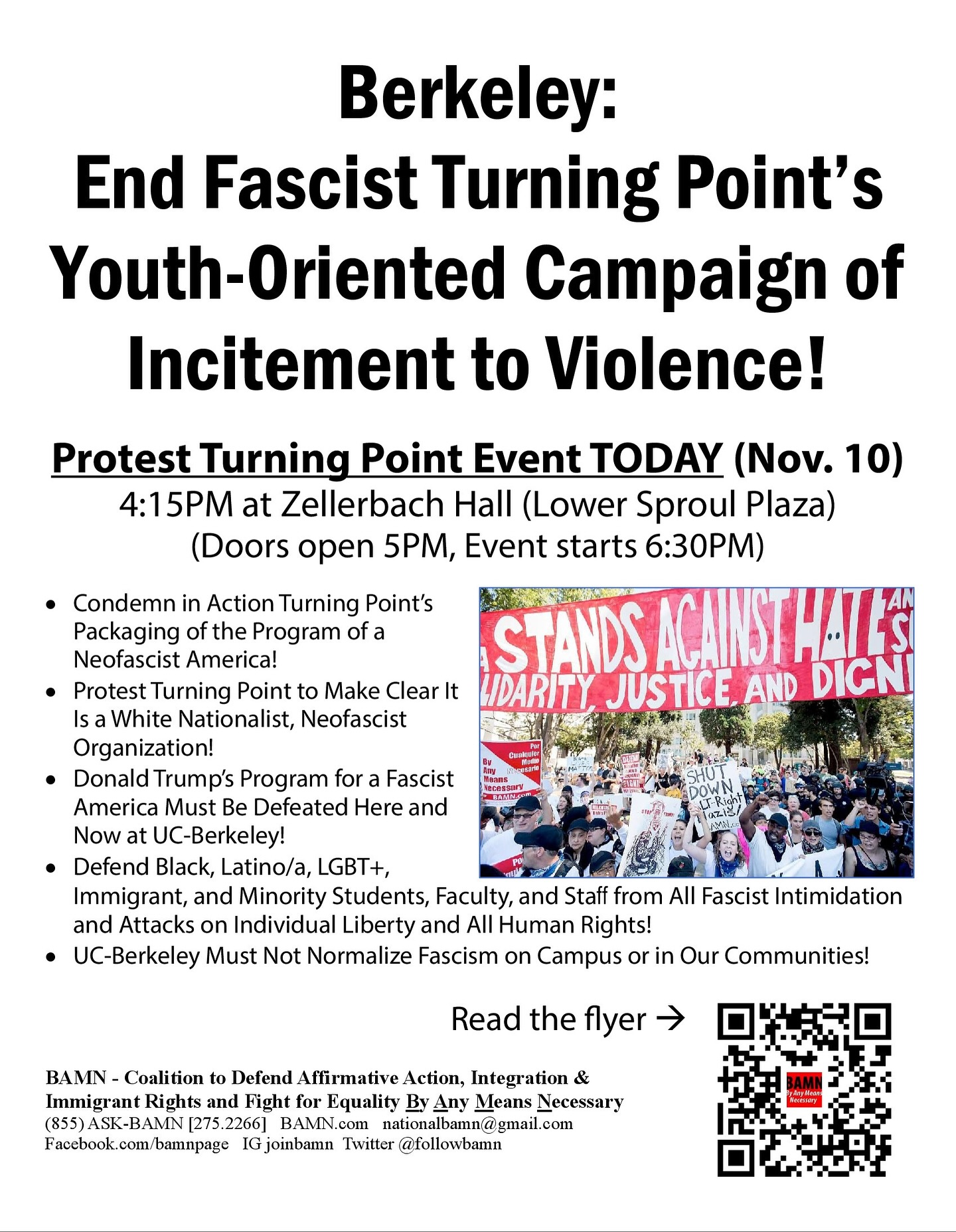 Berkeley: End Fascist Turning Point’s Youth-Oriented Campaign of ...