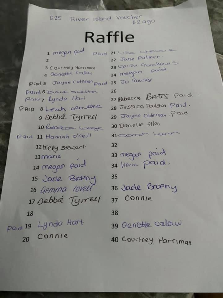 Cooper house raffle page