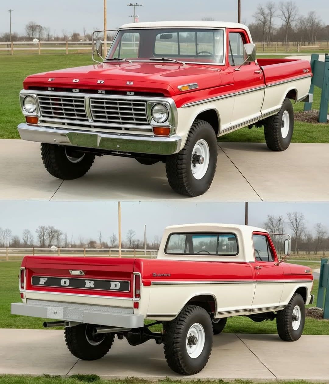 🔴 1969 Ford F-100 Ranger 4x4 ⚪ The 1969 Ford F-100 Ranger 4x4 is