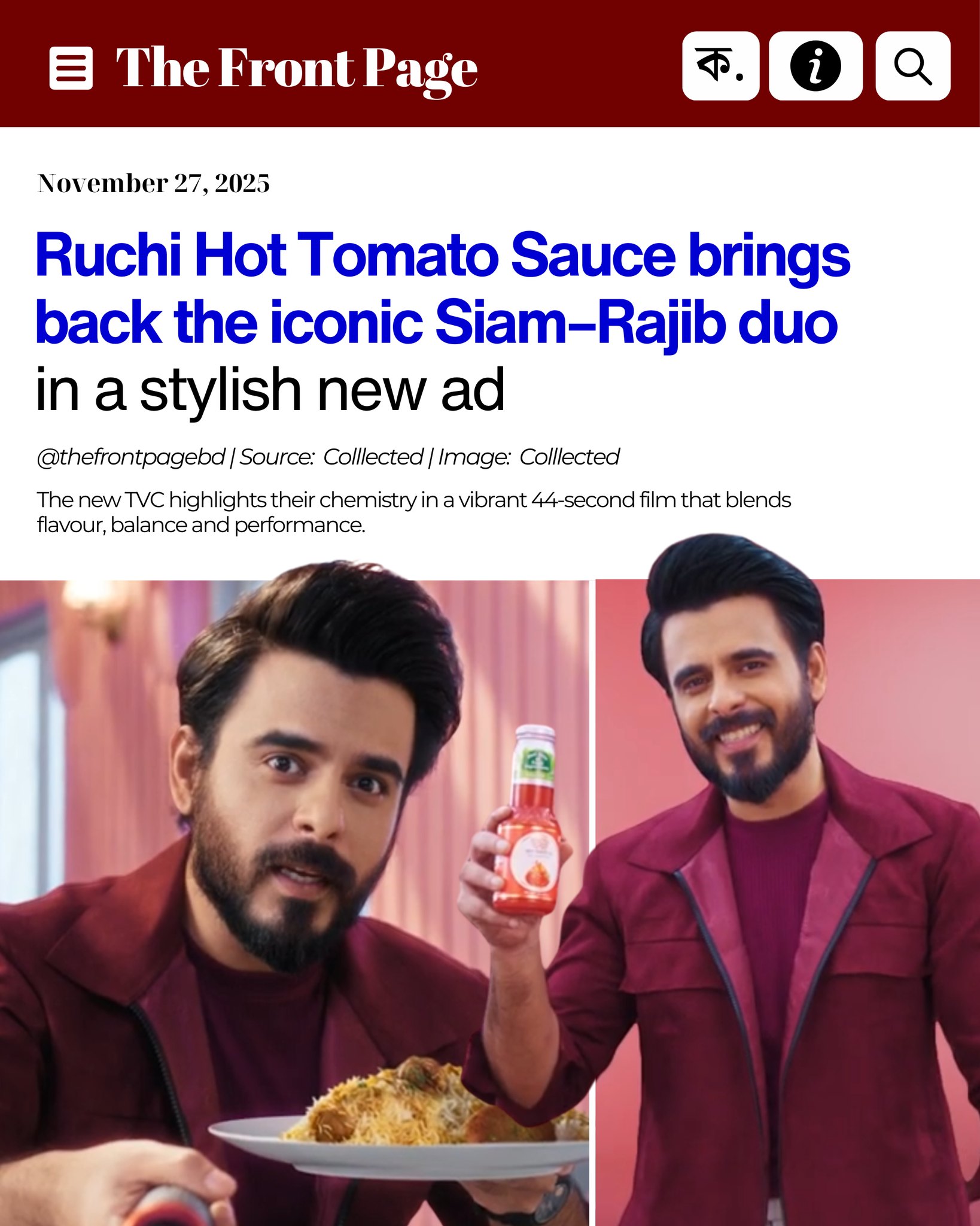 The Front - The new Ruchi Hot Tomato Sauce TVC has brought back the ...