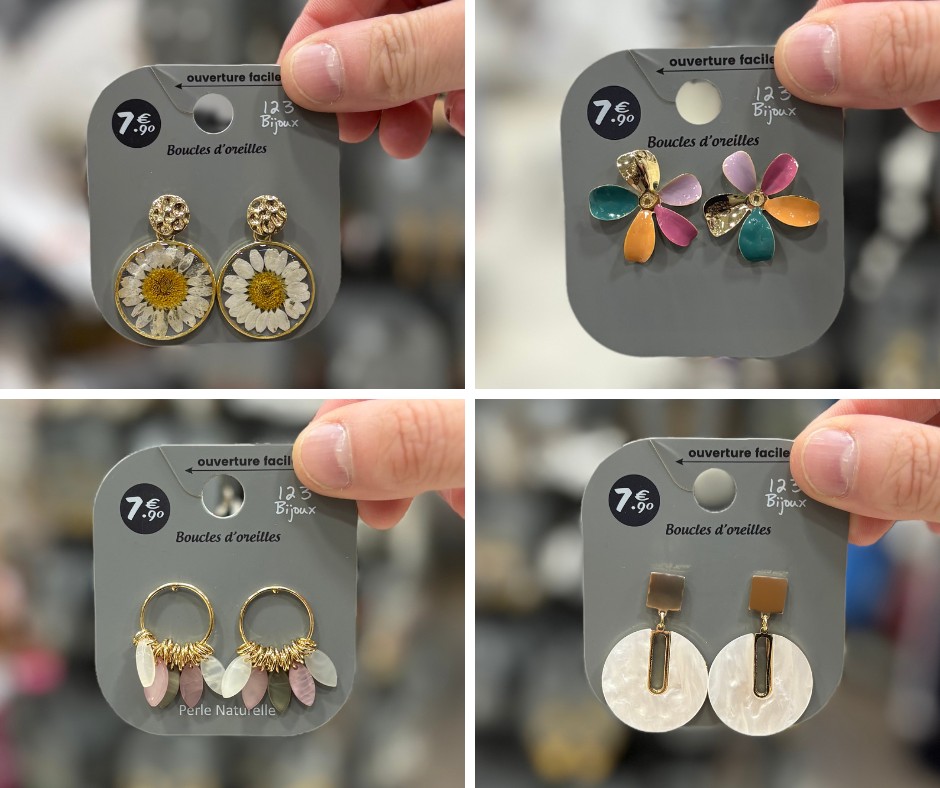 Paire De Boucles D'Oreilles - Modèle Générique (123-20/1-52) - Occasion - État à Vérifier
