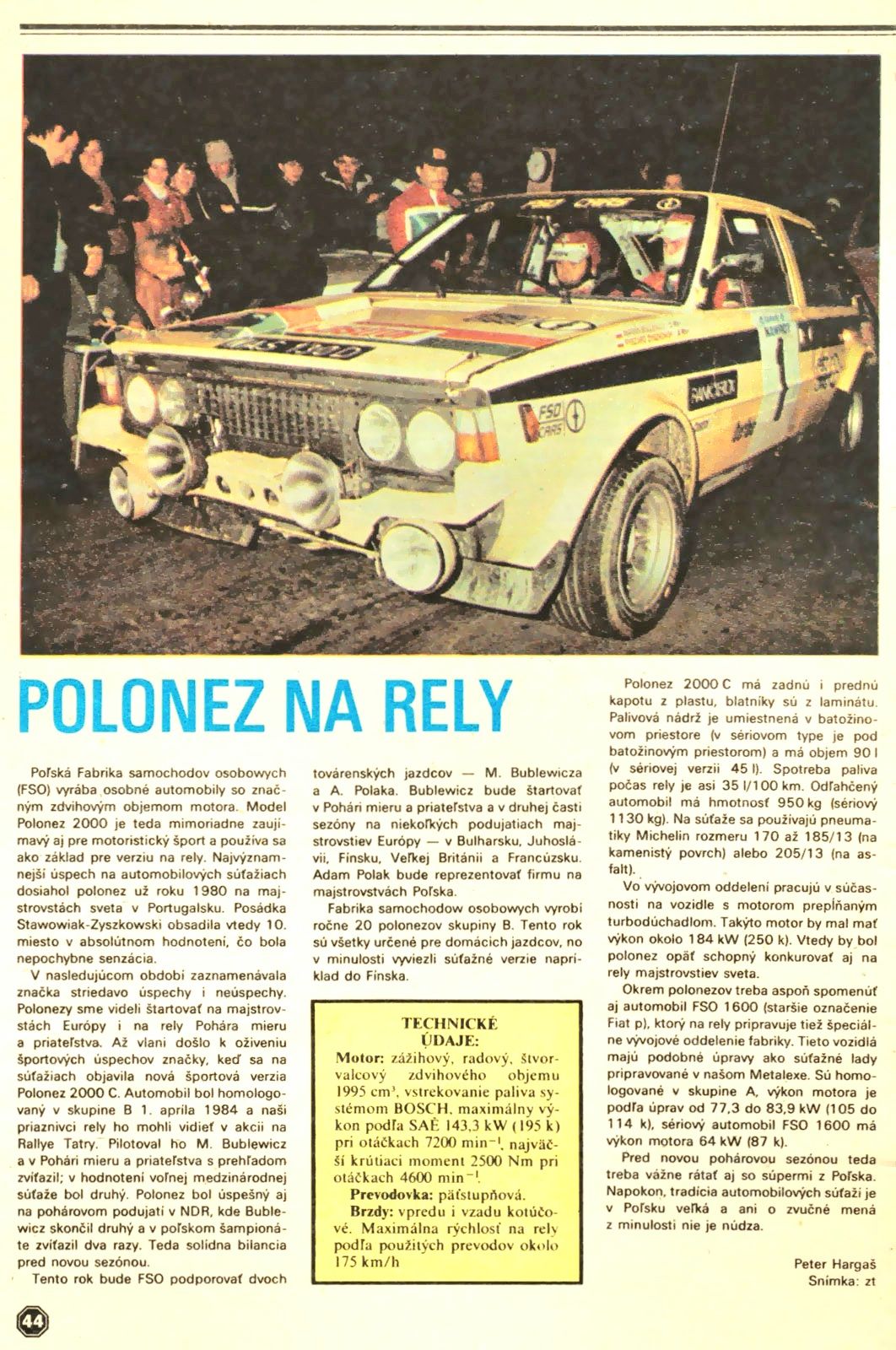 Pasja - Bracia Słowacy rzeczowo o rajdowym Polonezie. Polonez na RALLY ...