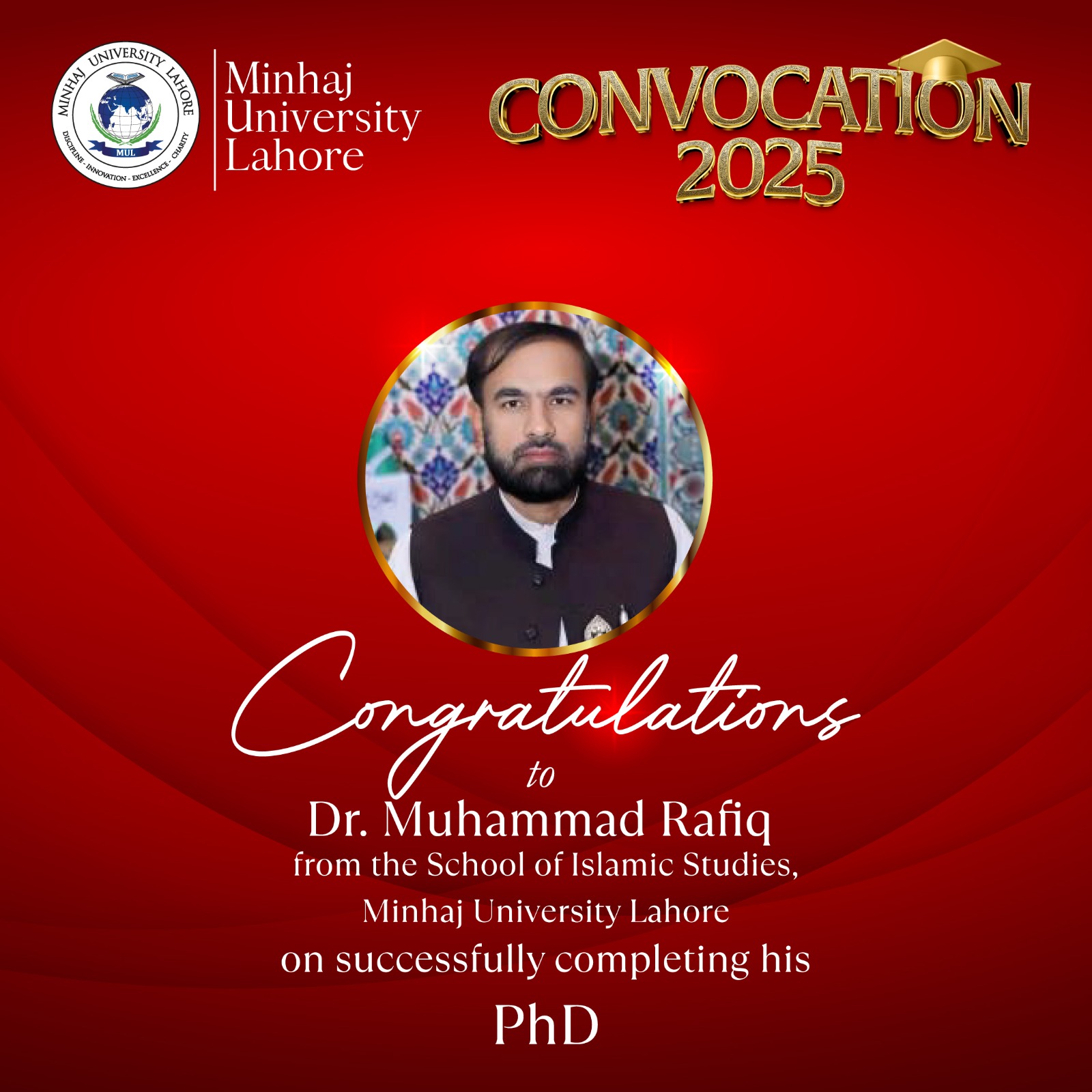 Minhaj - CONVOCATION 2025 Join us in extending our warmest ...