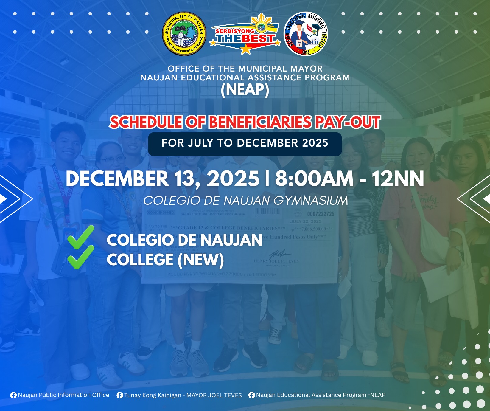 Naujan - Naujan Educational Assistance Program (NEAP) Schedule of ...