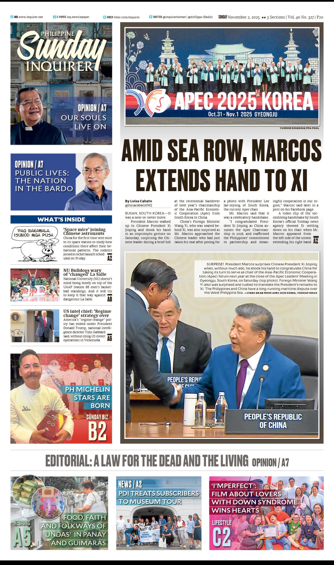 INQUIRER.net - Today's Inquirer front page (November 2,... | Facebook