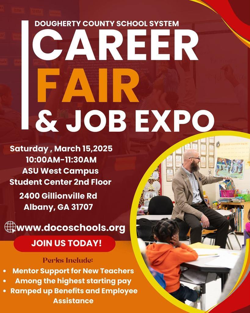 Dougherty - 🚨🚨 DCSS Career Fair 🚨🚨 Come join the DCSS Team !! We look ...