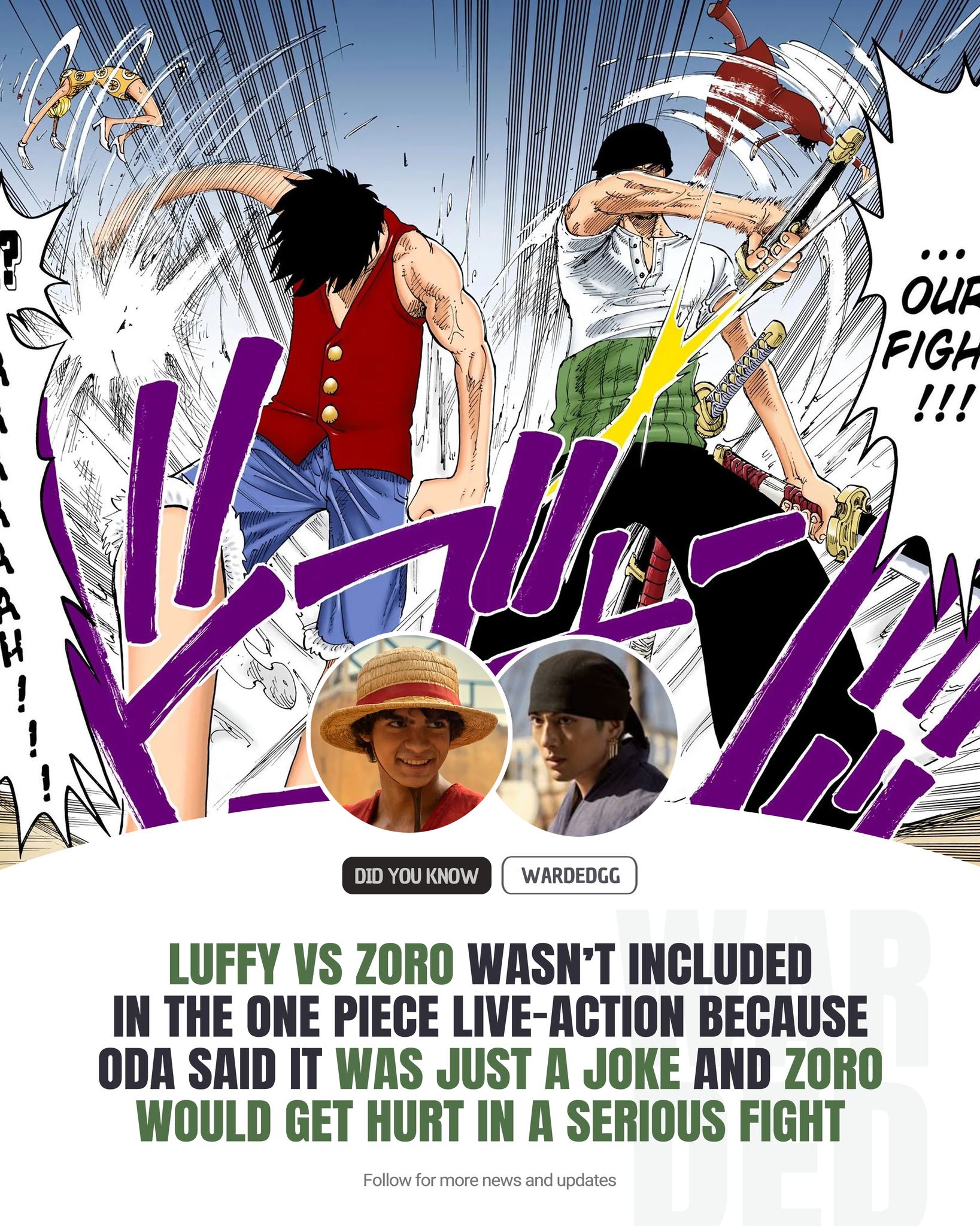 Roronoa Zoro vs Mr. 1 fight in One Piece live-action