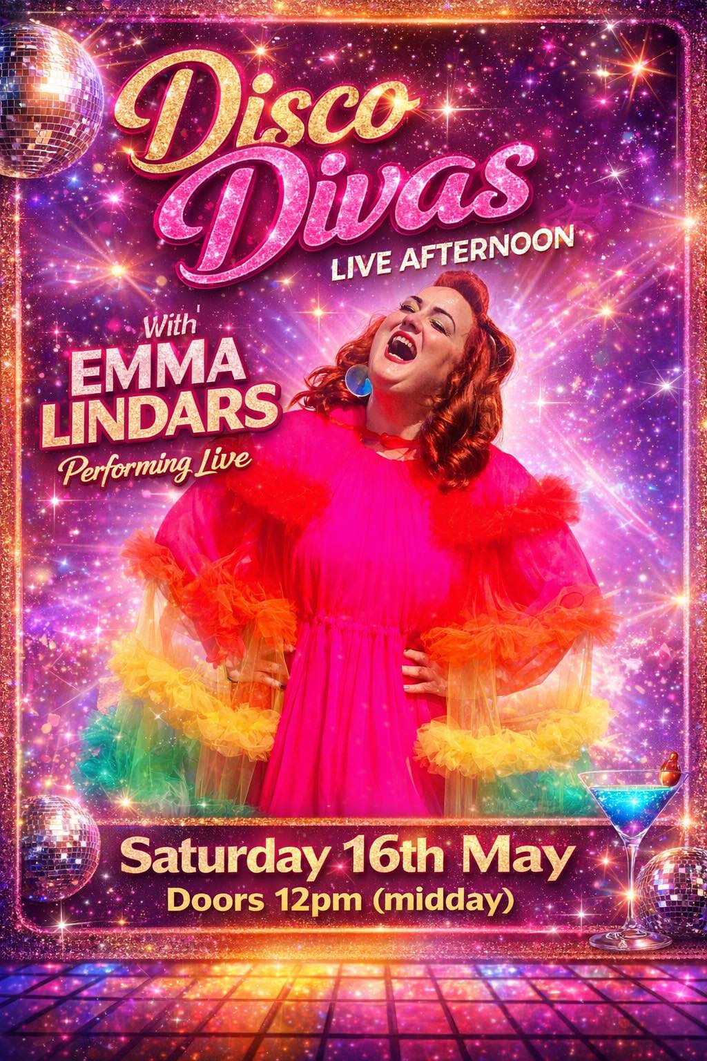 90s 00s UK ヴィンテージ ポスター Maggie Disco Diva 🪩 DISCO DIVAS 🪩 A Tribute to the Biggest Female Stars of Disco