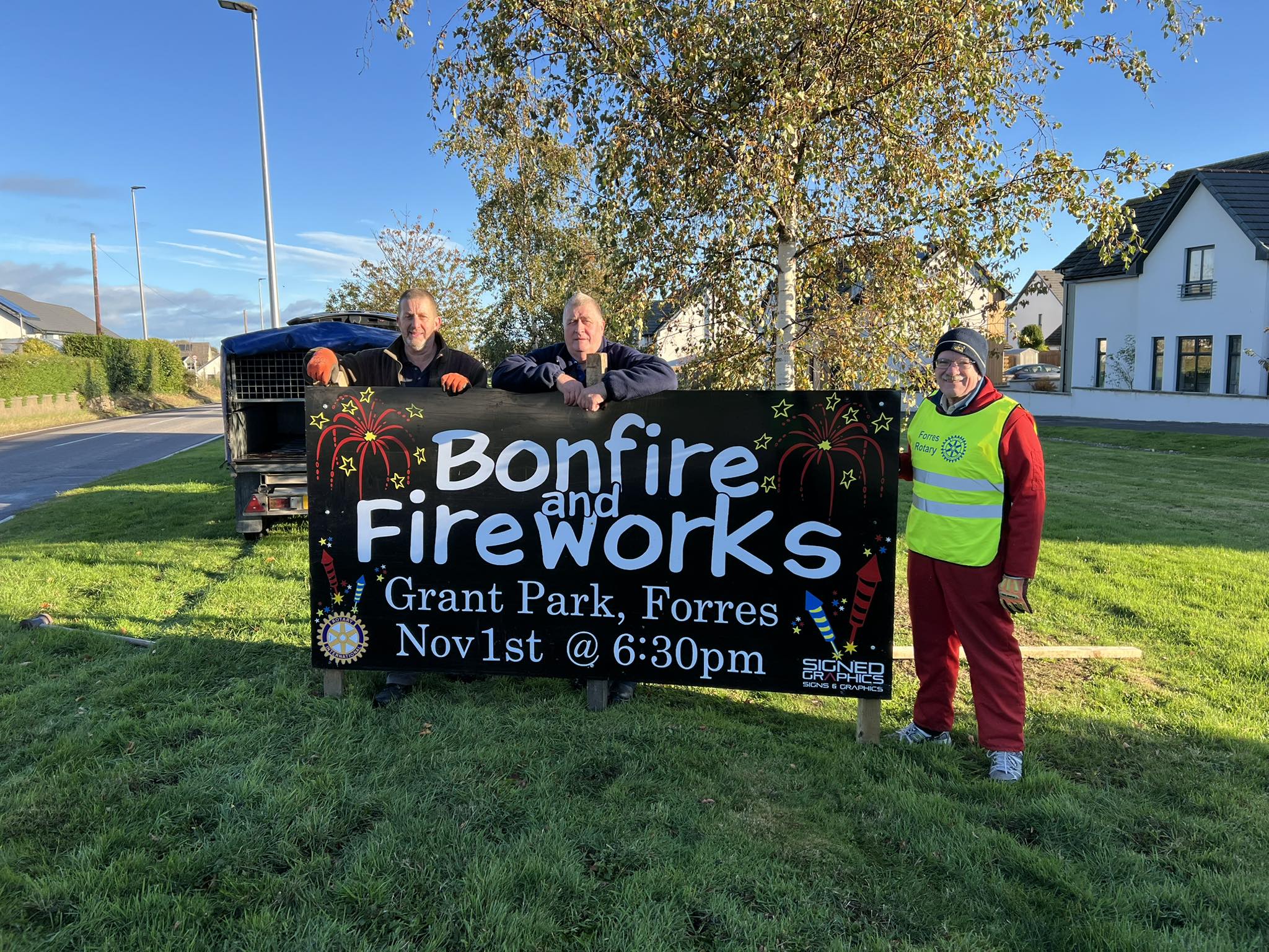 Rotary - Today’s team erected the Signage for 2025 Bonfire and ...
