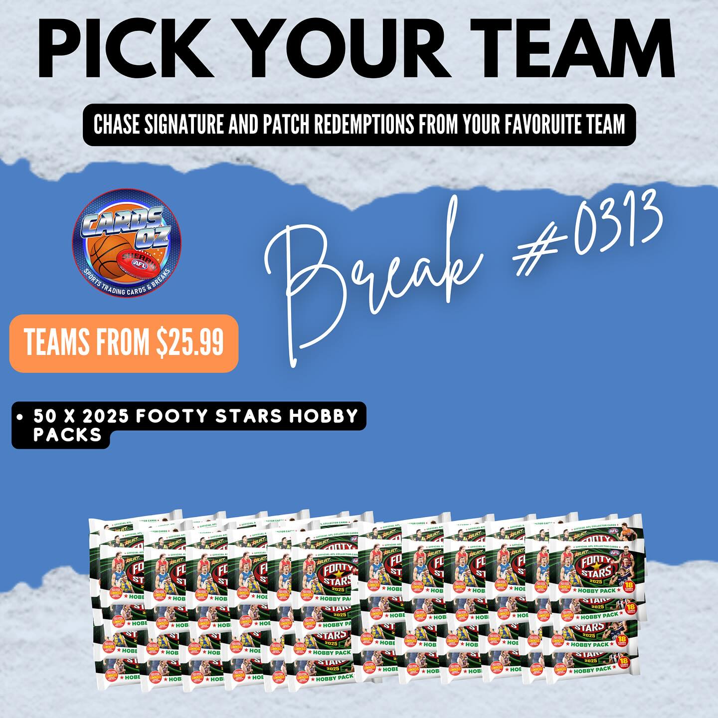 CardsOz - 🚨 NEW BREAK HAS JUST LANDED 🚨 • 50 Packs of... | Facebook