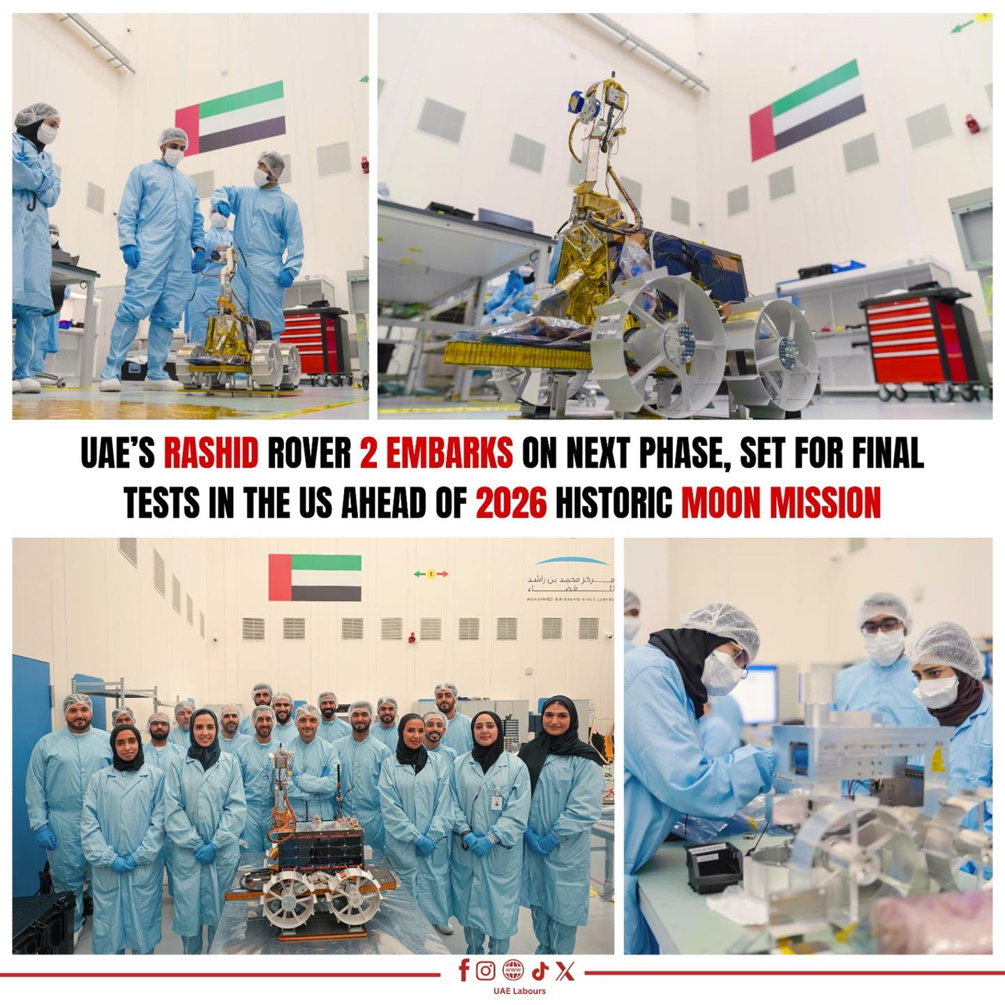 UAE - The UAE takes another giant leap toward the Moon! Rashid Rover 2 ...
