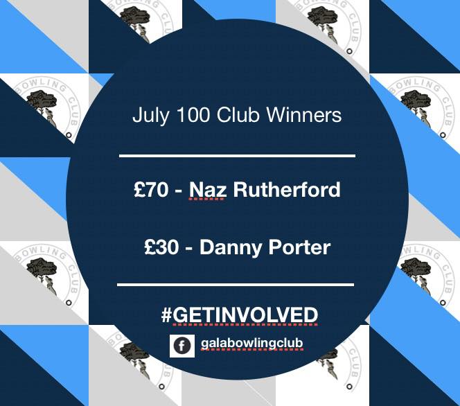 Gala - July 1️⃣0️⃣0️⃣ Club Winners 🎉 🥇- Naz Rutherford💰£70 🥈- Danny ...