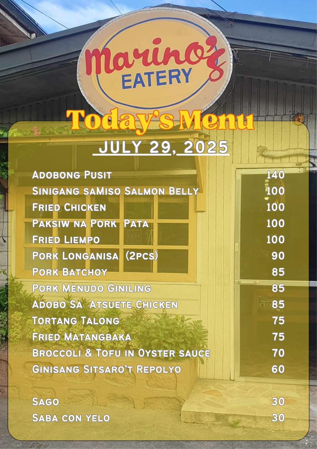 Marino's Eatery | Binãn