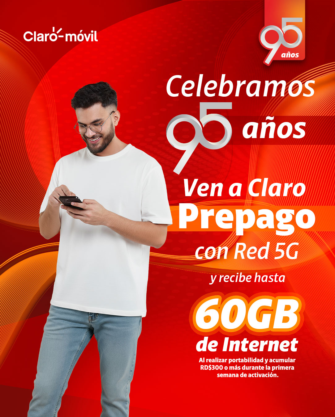 Claro RD - ¡Celebramos 95 años contigo! Pásate a Claro... | Facebook