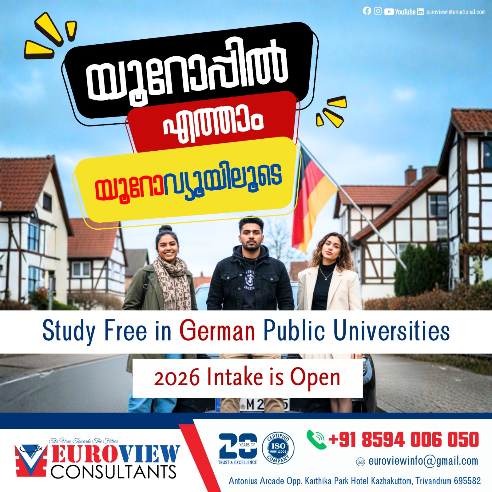 Euro - Study FREE in Germany – 2026 Intake Now Open! Dreaming of ...
