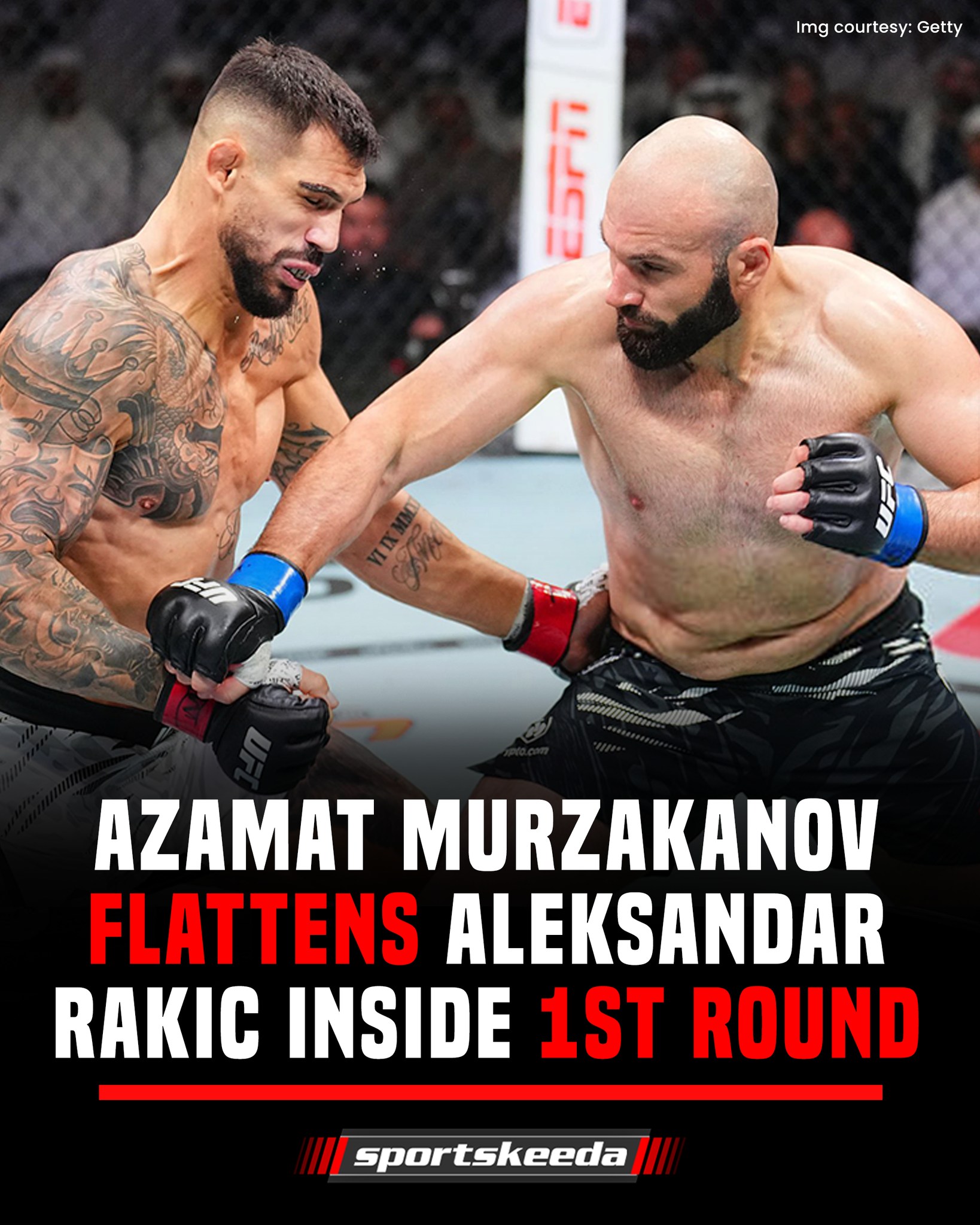 Sportskeeda - Fans erupt as Azamat Murzakanov shocks Aleksandar Rakic ...