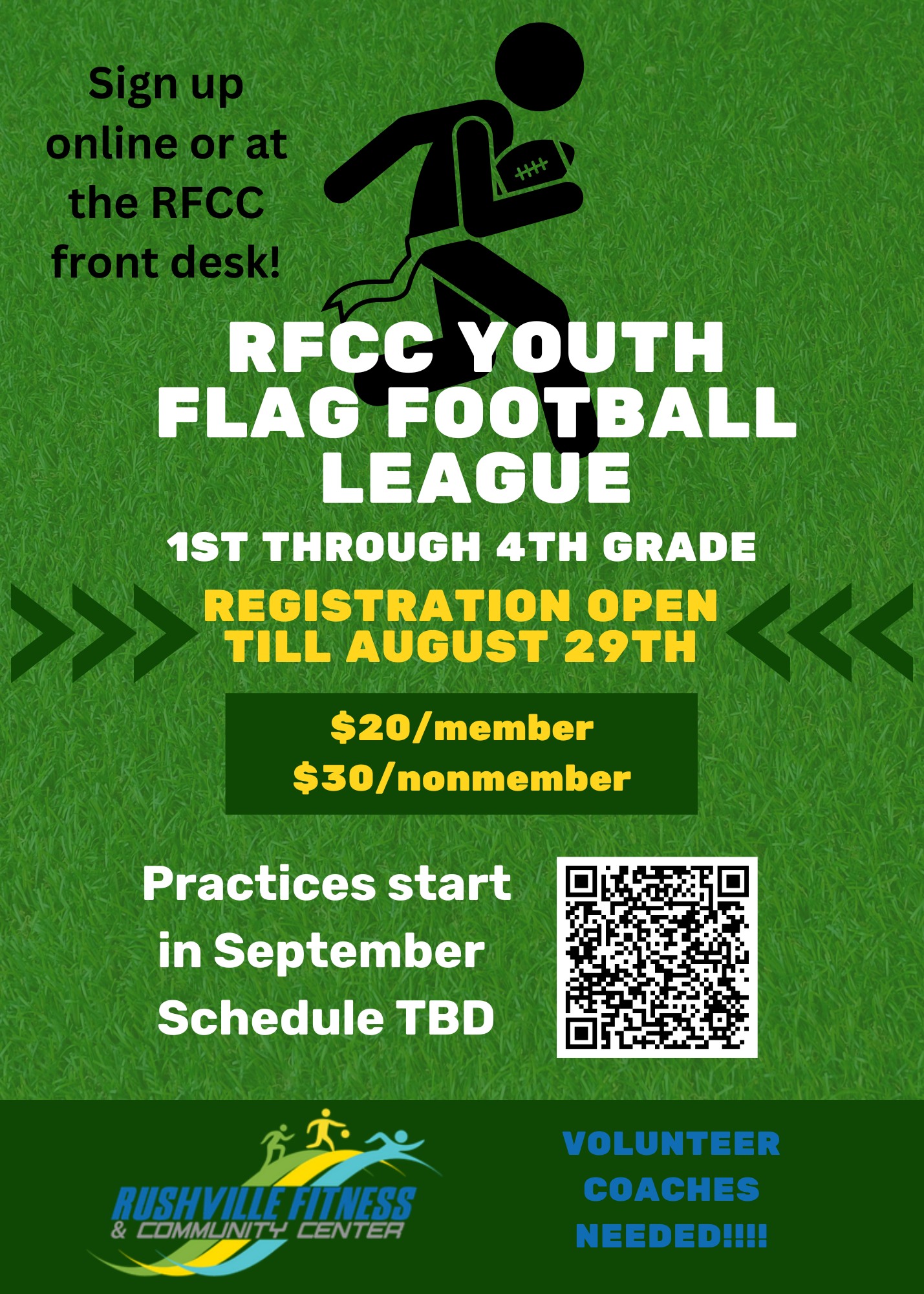 Rushville - Youth Flag Football Registration is open! Ways to sign up ...