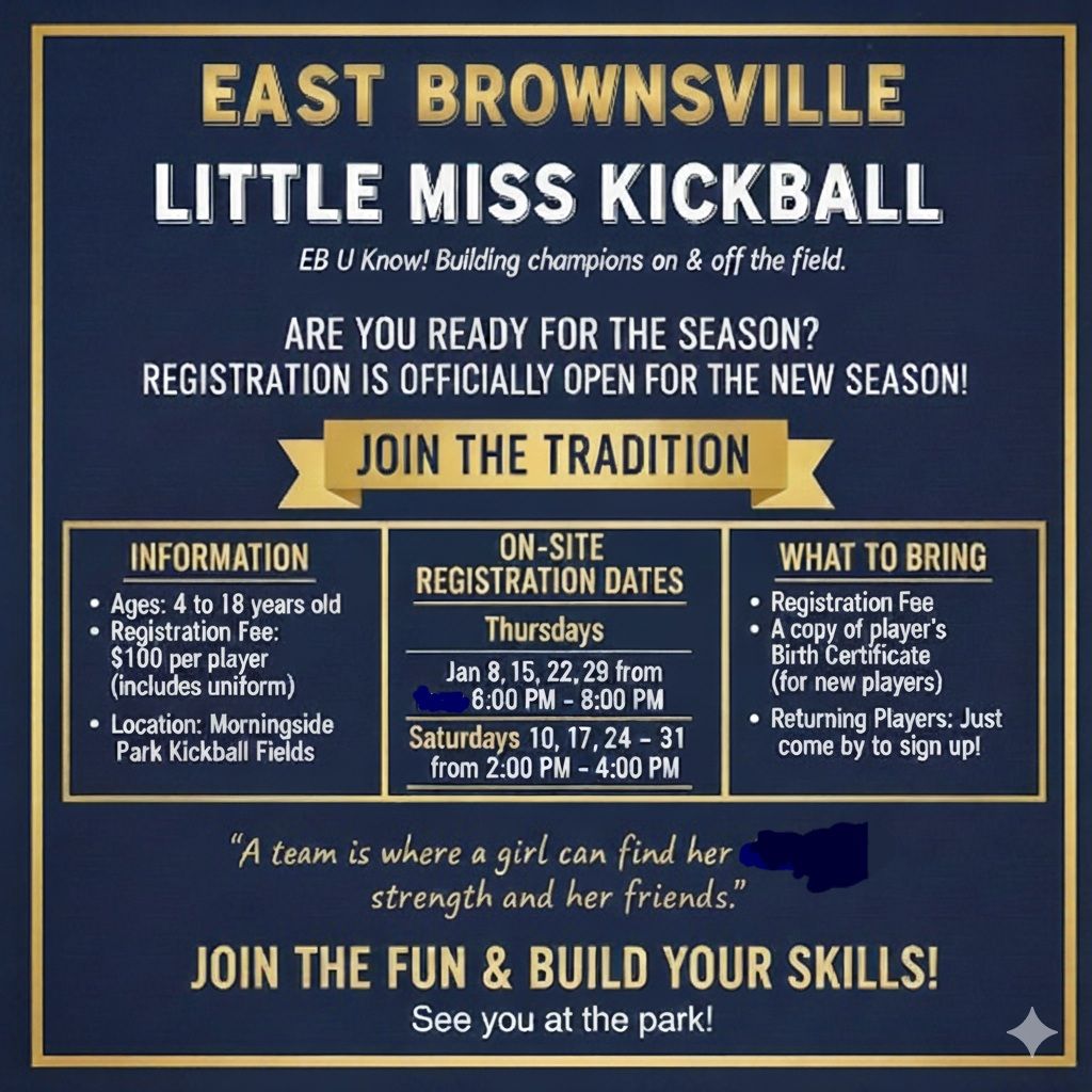 East - Ready for Kickball? 🔹️Registration for East Brownsville Little ...