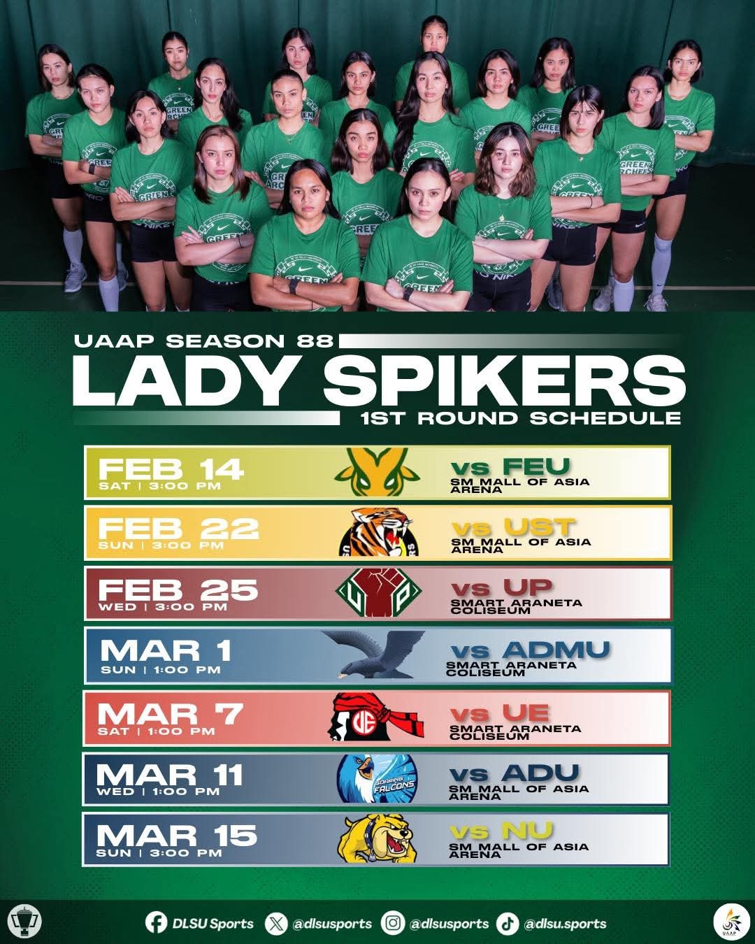 De La Salle Lady Spikers (@DLSULadyArchers) • Facebook