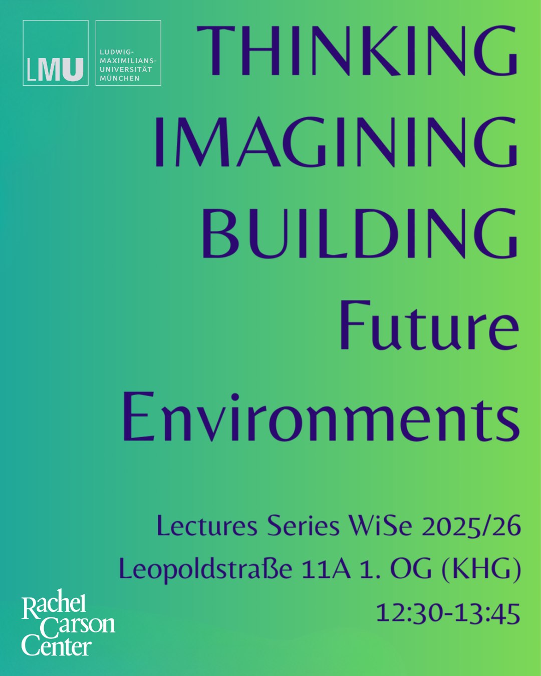 Rachel - This week’s Lunchtime Colloquium is with Markus Vogt (Catholic ...