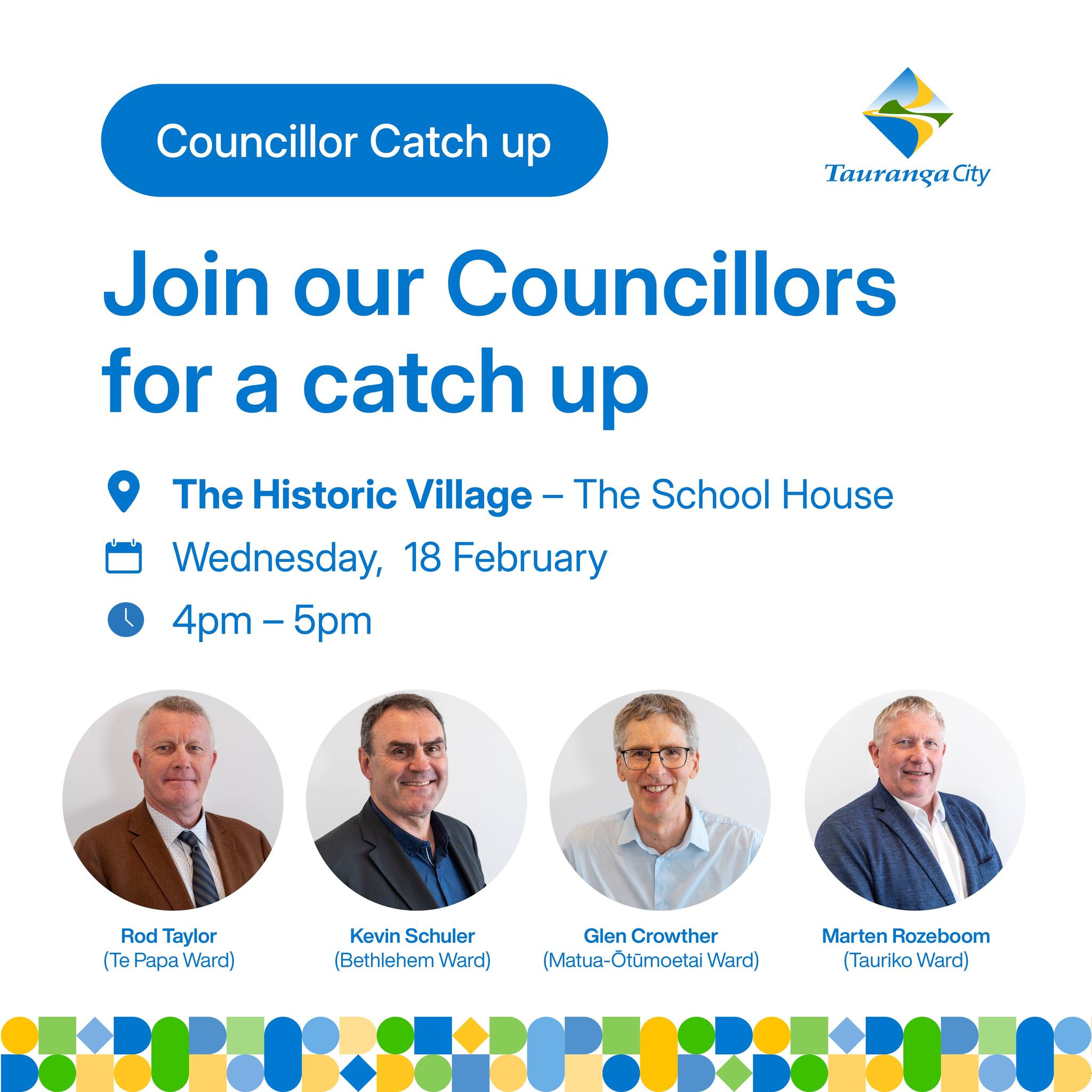 Councillor Kevin Schuler,... - The Historic Village, Tauranga | Facebook