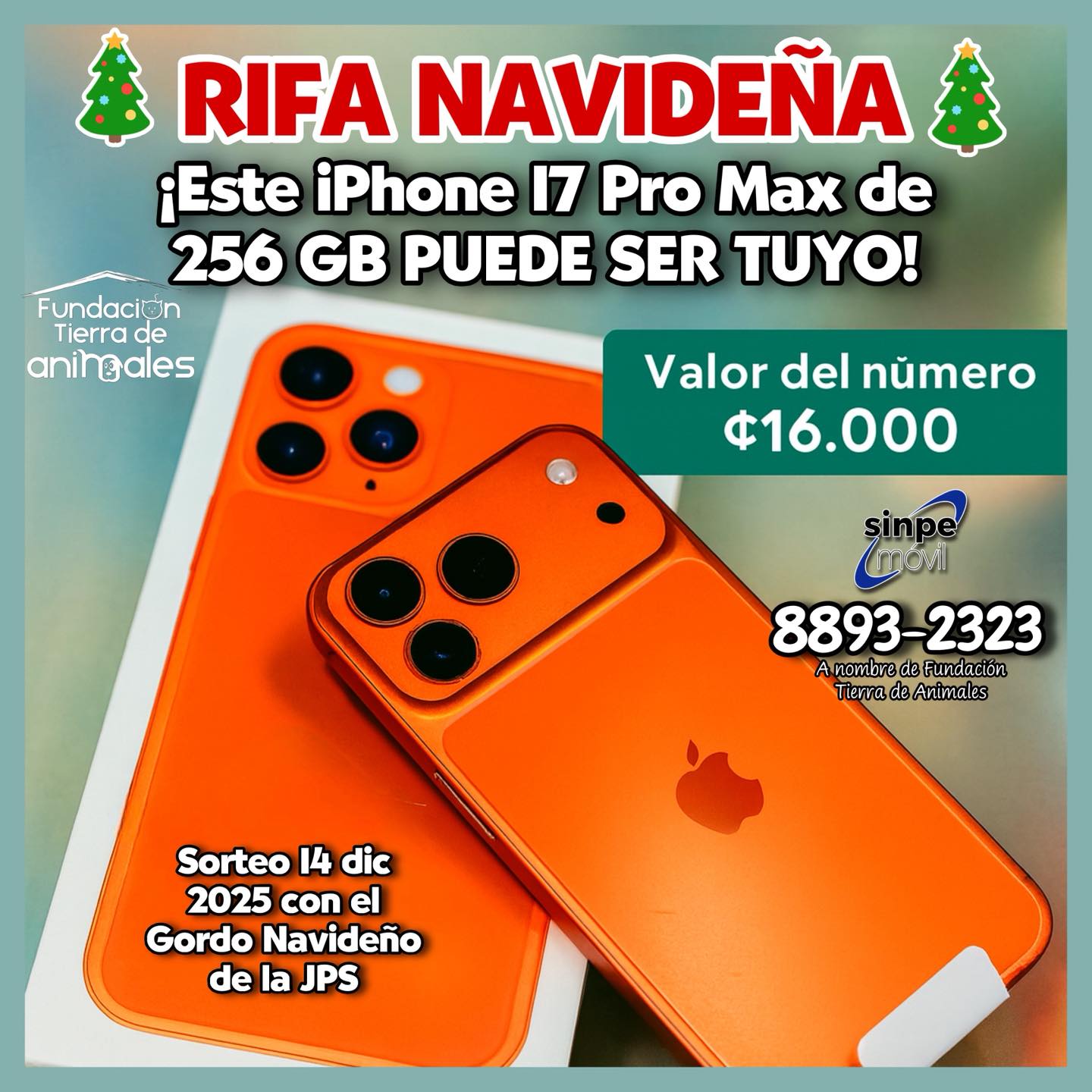 Fundación - 🎄 ¡GRAN RIFA NAVIDEÑA 2025! 🎄 🎁 ¡Rifamos un iPhone 17 Pro ...