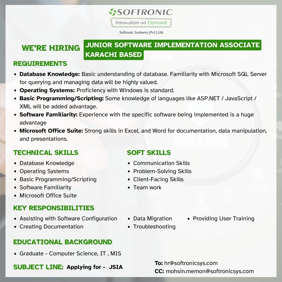 Softronic Systems (Pvt.) Ltd. | Karachi