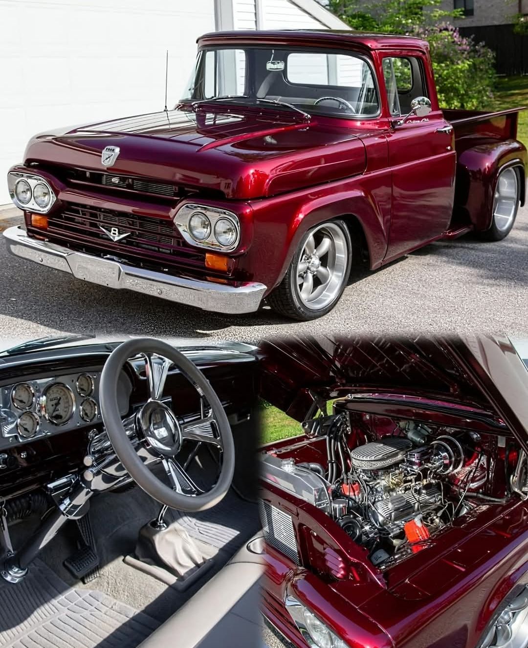 1960 Ford F-100 Custom Cab vintage truck features