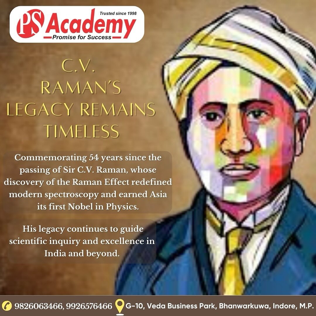 PS-Academy - Remembering Sir C.V. Raman, the pioneer who illuminated ...