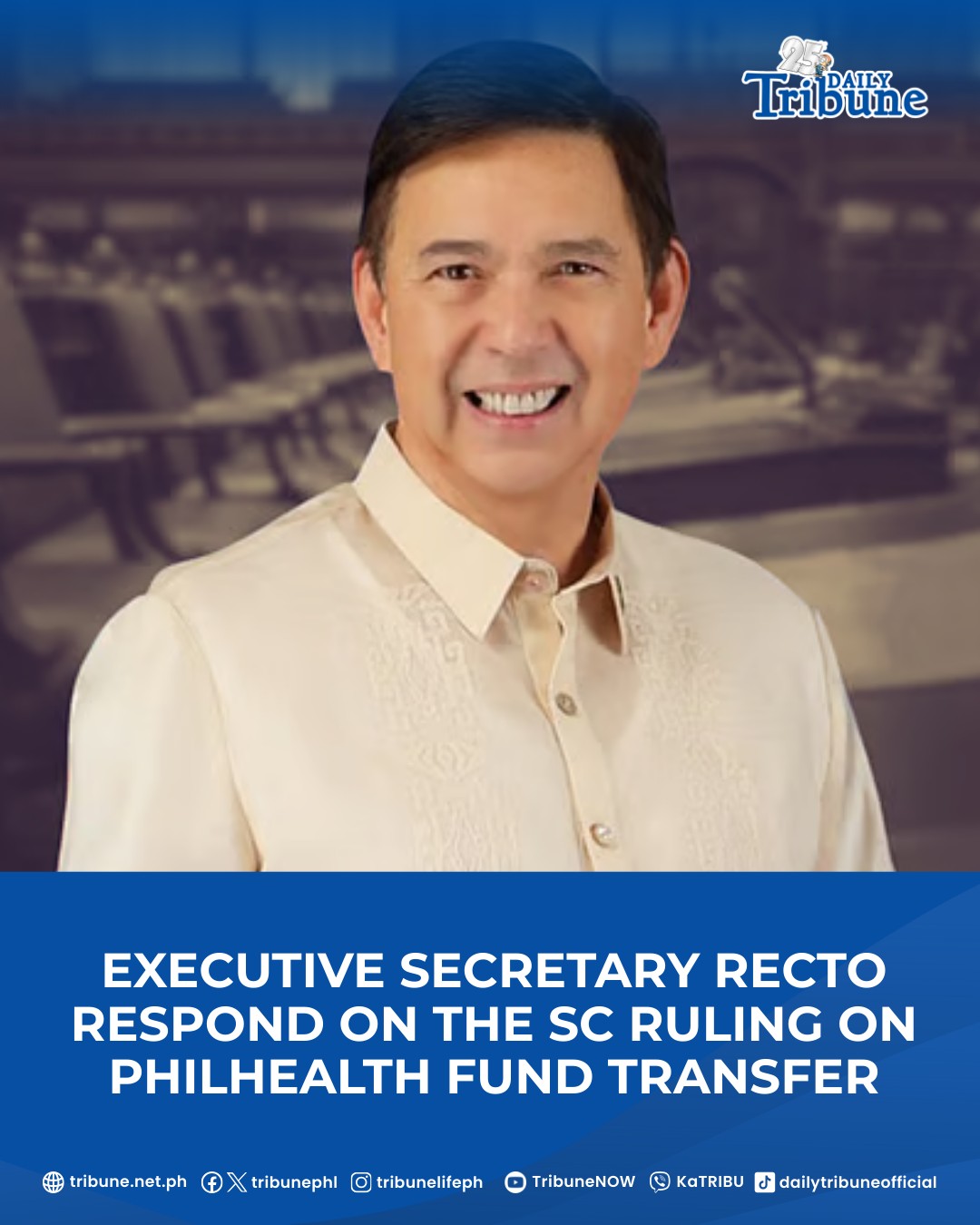 Daily Tribune - Executive Secretary Ralph Recto on Friday... | Facebook