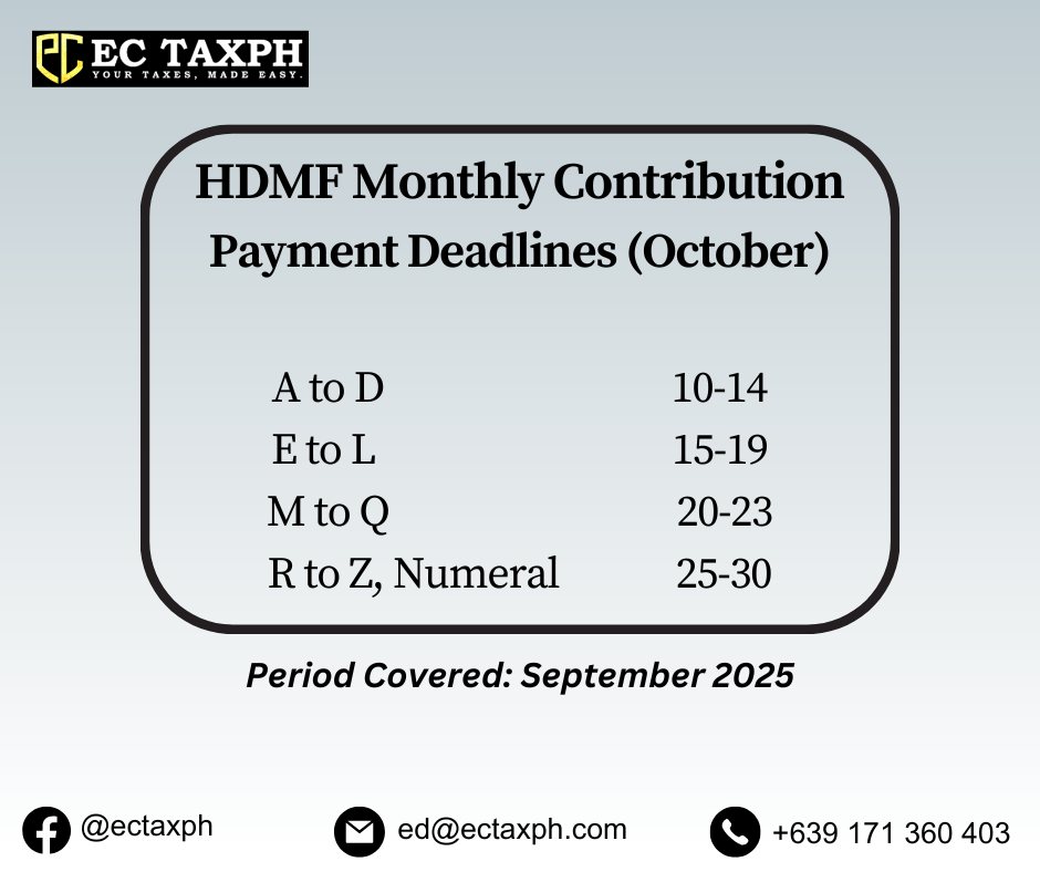 EC TAXPH - 📣 HDMF Contribution Deadline Advisory Don’t... | Facebook