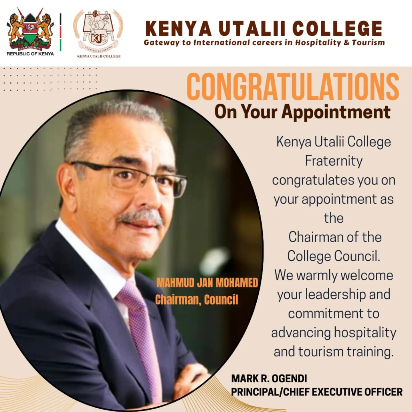 Kenya Utalii College added a new photo. - Kenya Utalii College