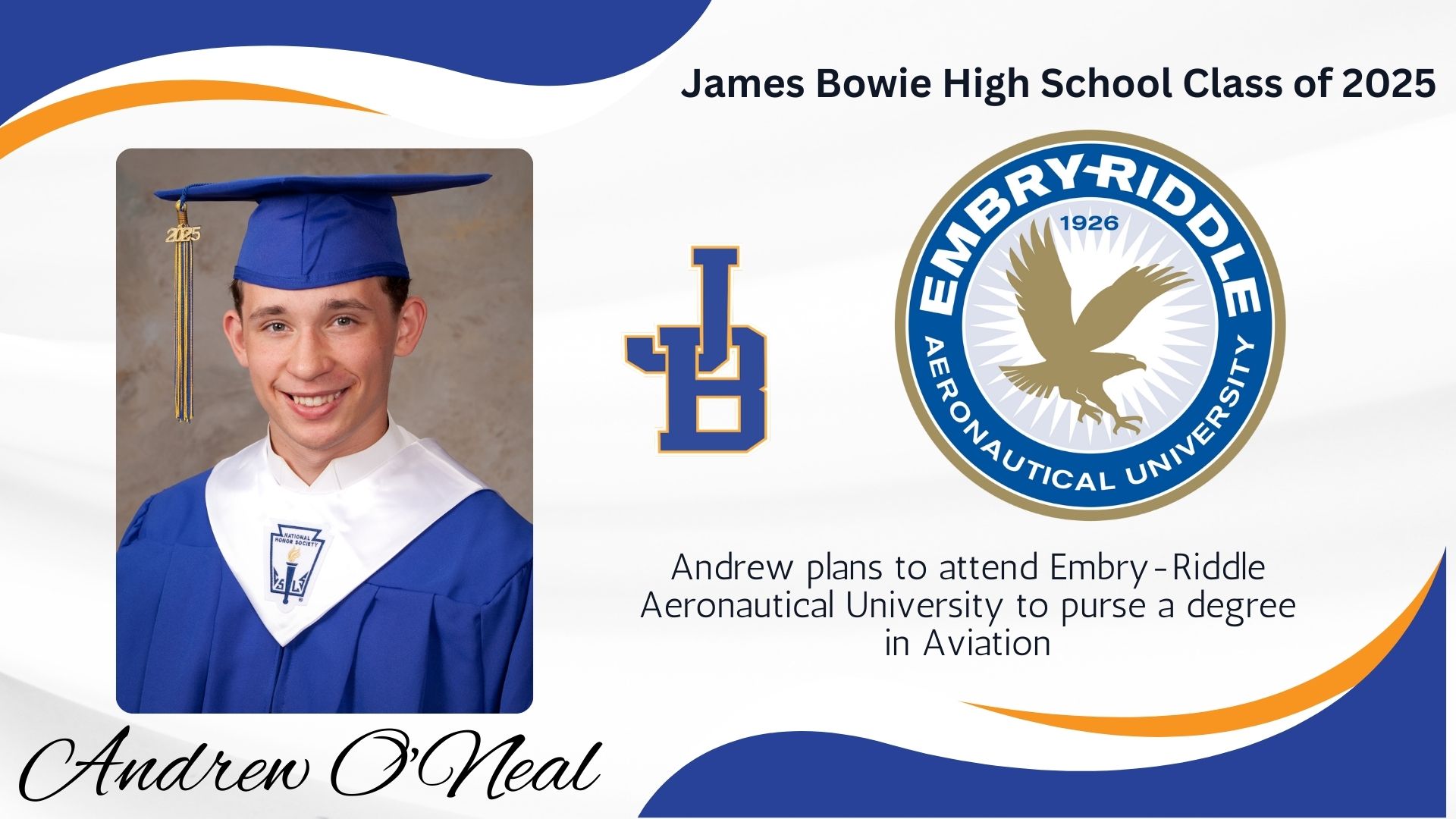Simms ISD - 💙🎓💛 Class of '25💛🎓💙 We are PROUD of YOU, Andrew! | Facebook