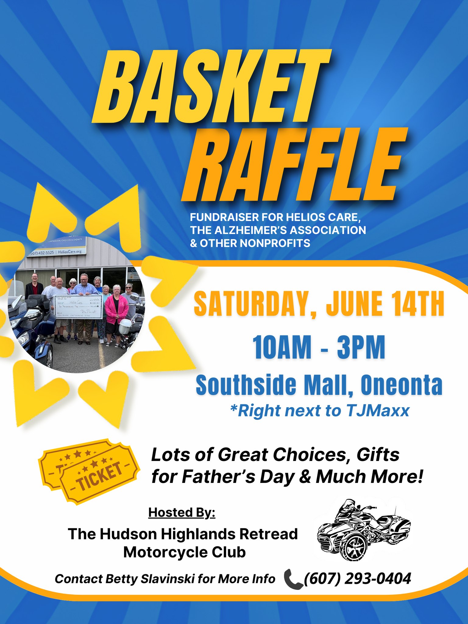 Helios - The Hudson Highlands Retread basket raffle is coming together ...