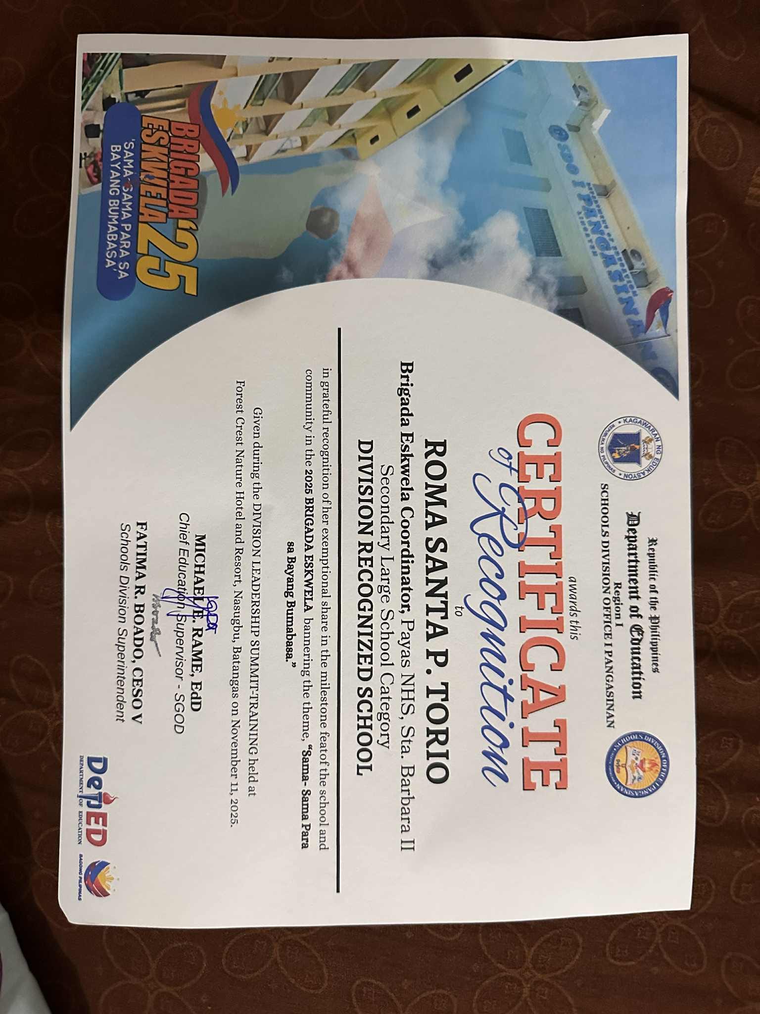DepEd Tayo Payas NHS 300237... - DepEd Tayo Payas NHS 300237