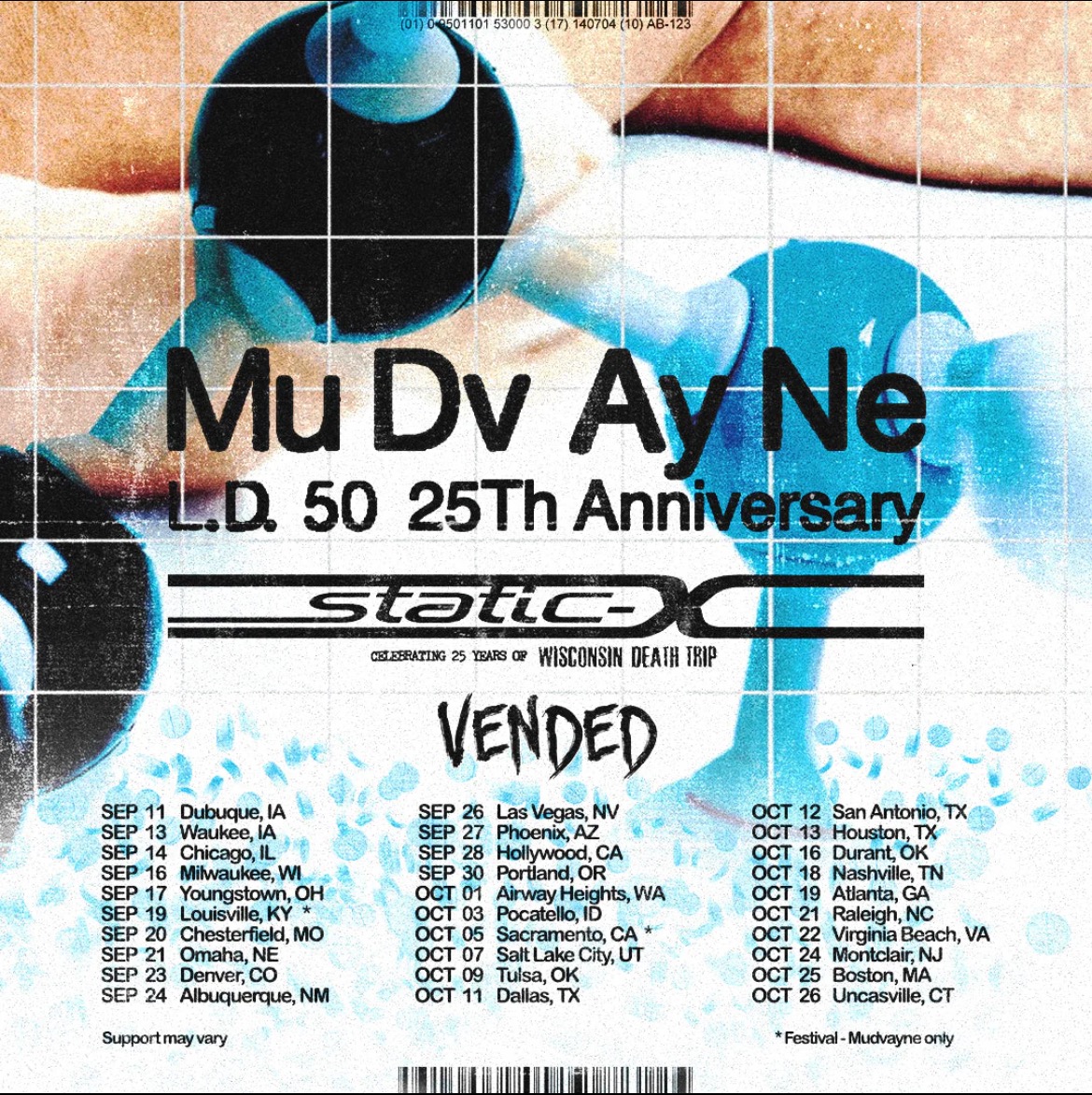 JUST ANNOUNCED! Static-X is joining Mudvayne: L.D. 50 25th