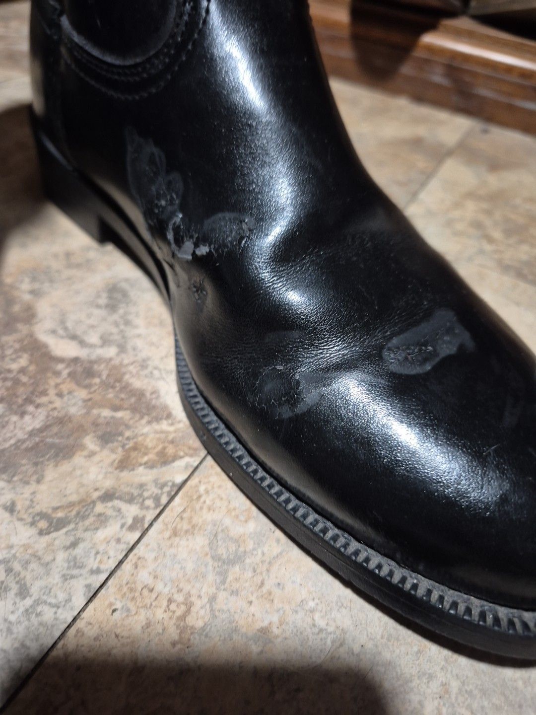 Justin Basics JB3000 Men's Black Leather Roper Western Cowboy Boots ...