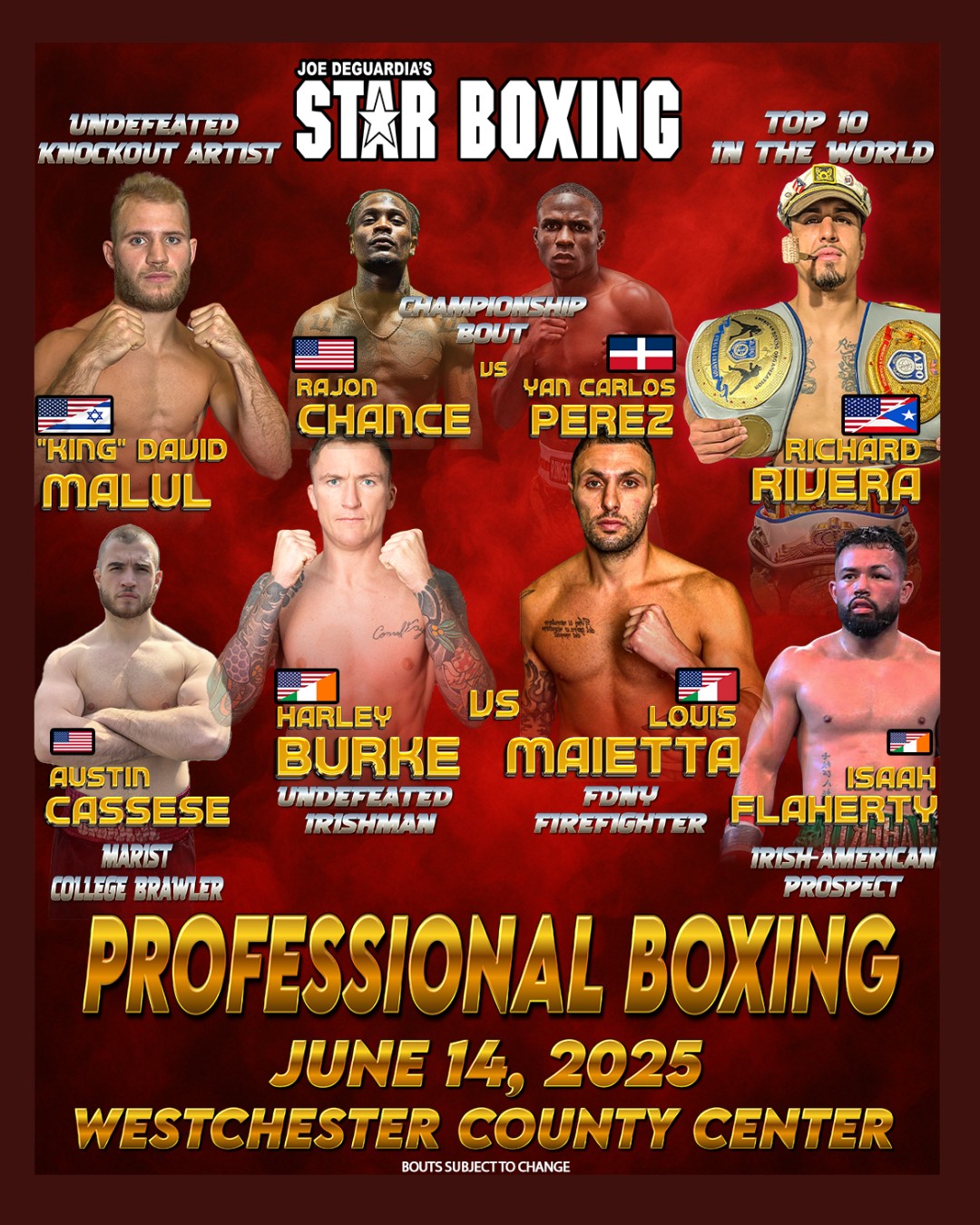 Westchester - Don't miss Star Boxing at the Westchester County Center ...