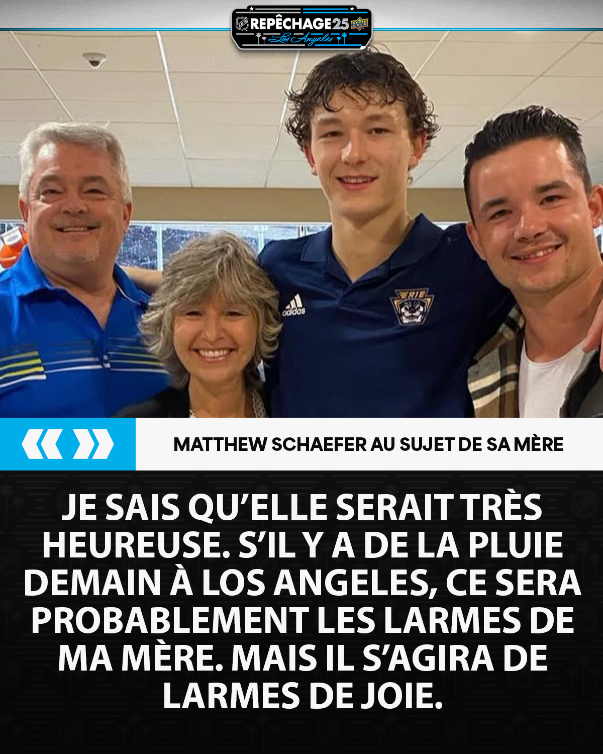 LNH - À la veille du repêchage, le défenseur Matthew Schaefer a offert ...