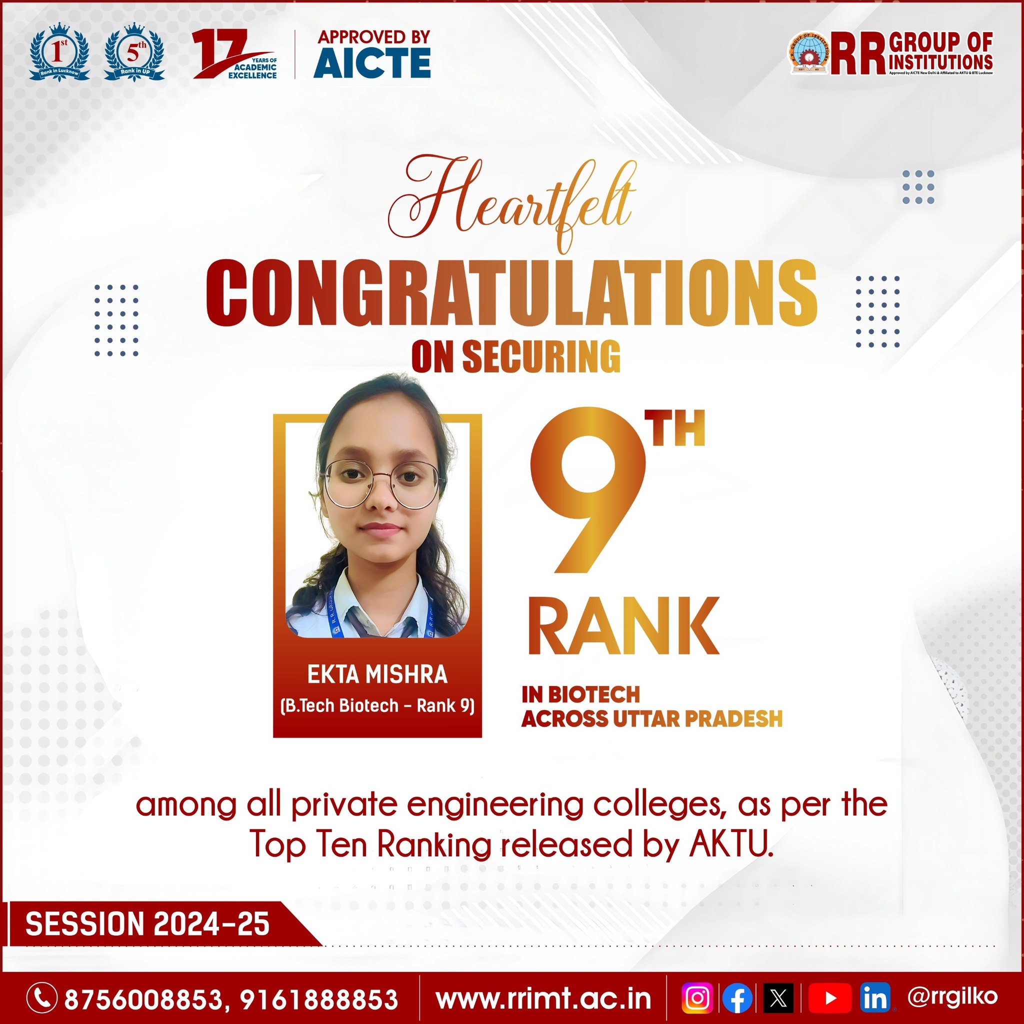 R.R. - 🌟🎉 Celebrating Success at RRGI! 🎉🌟 Congratulations to Ekta ...