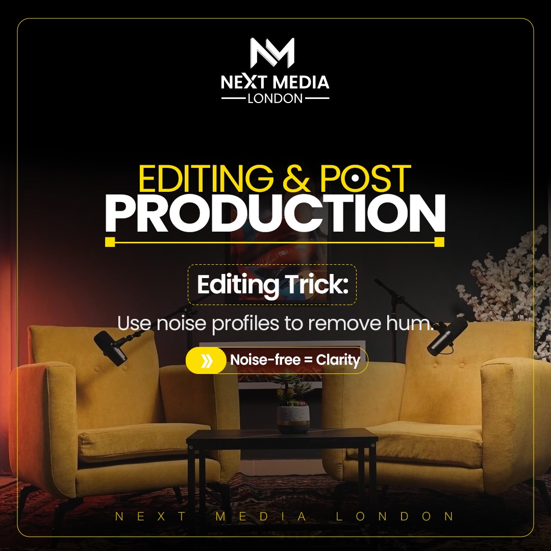 Noise Profiles to Remove Hum 🎧 Editing... - Next Media London | Facebook