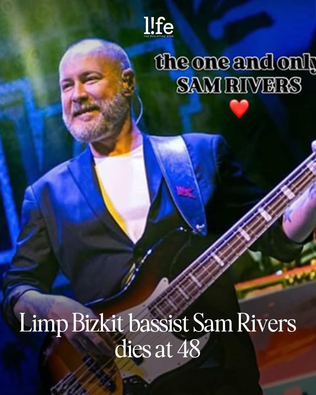 PhilSTAR - REST IN PEACE 🕊️ Nu metal band Limp Bizkit bassist Sam ...