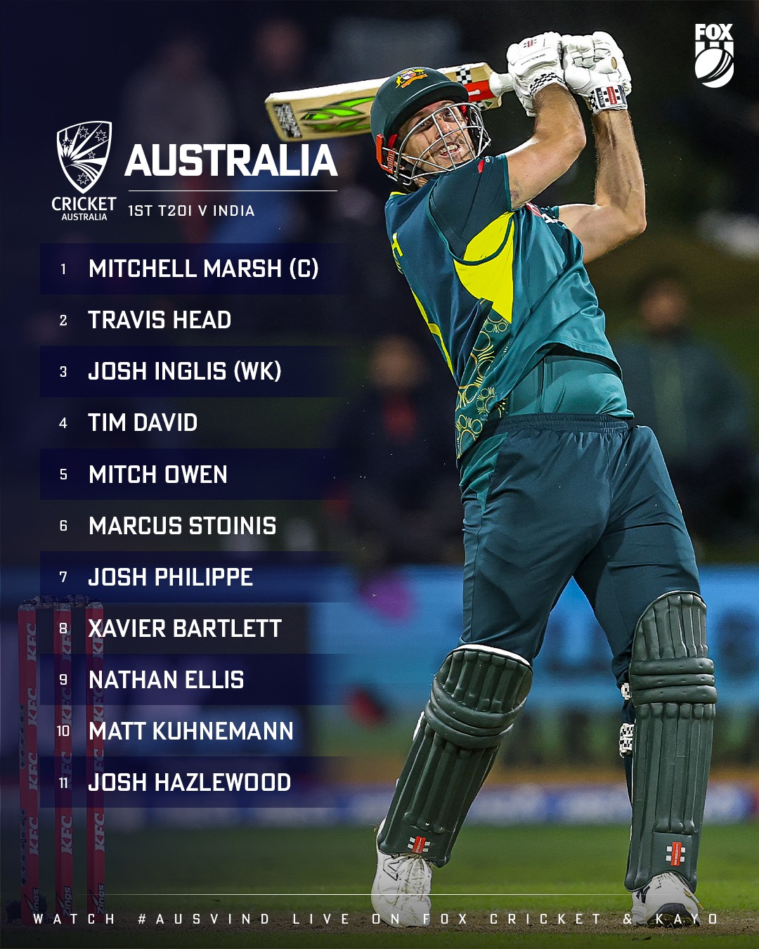FOX - LET'S DO THIS 🔥 Game 1 of the T20 series is here >> bit.ly ...
