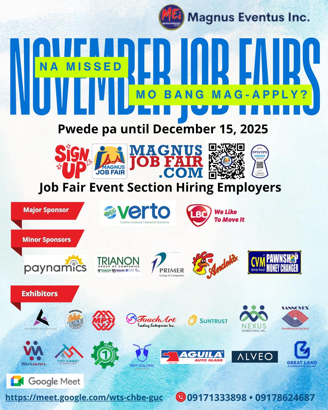 Magnus - NA-MISSED MO BA ANG NOVEMBER JOB FAIR? Pwede ka pang humabol ...