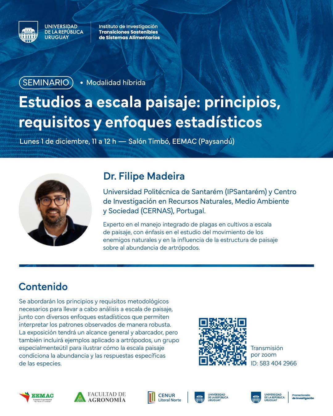 Universidad - 🔴 AHORA | Seminario “Estudios a escala paisaje ...