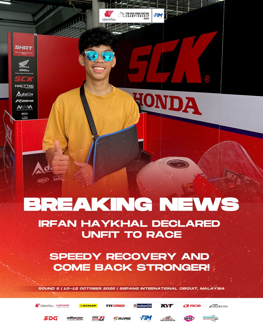 #BreakingNews Irfan... - Asia Road Racing Championship | Facebook