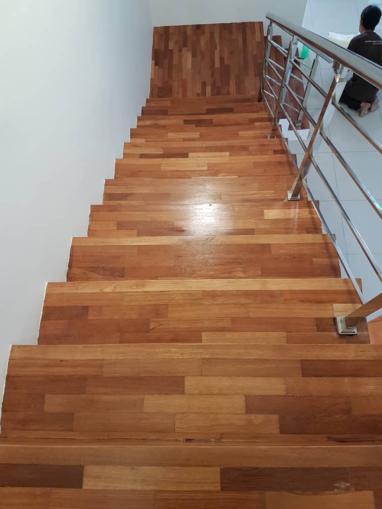 Passion Timber Flooring Kuching Supply Install Kempas Strip To Floor Staircase With Waterbased Finish Facebook