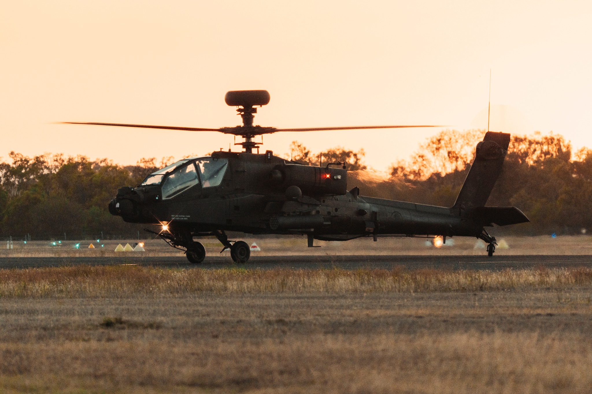 Ministry - The RSAF’s AH-64D Apache attack helicopter prepares to take ...